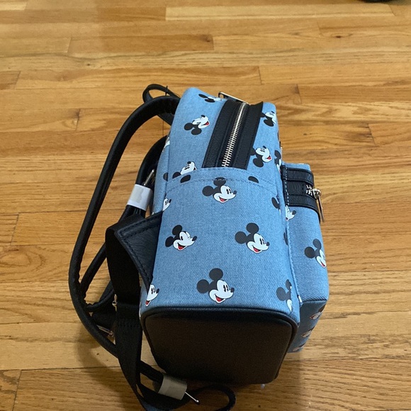 Loungefly mini denim Mickey backpack. - Picture 4 of 4